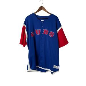 True Fan Mens 2XL Chicago Cubs‎ Jersey Genuine MLB National League Blue Poly